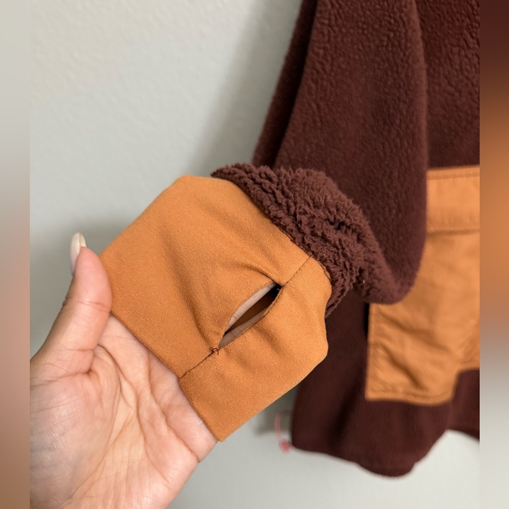 Aerie Offline Oversized Sherpa Quarter Zip Jacket - Picture 4 of 11